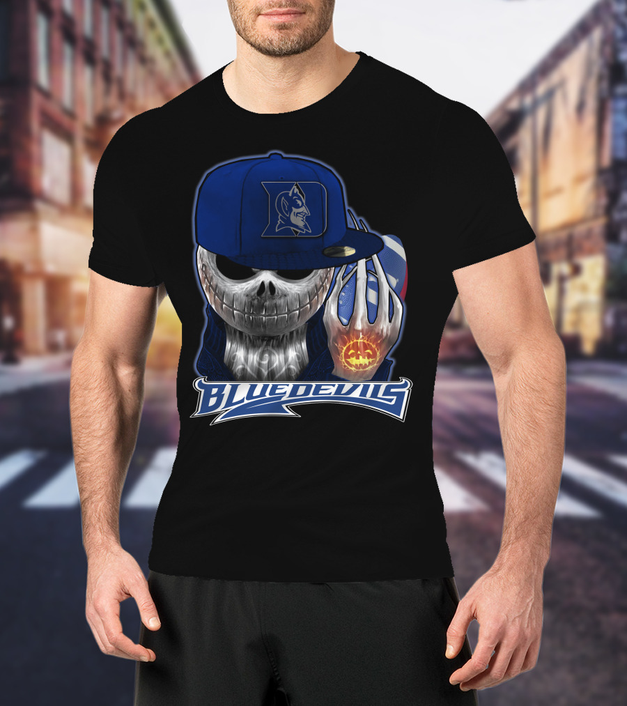Blue Devils Jackskull Basketball Icon With Duke T-Shirt