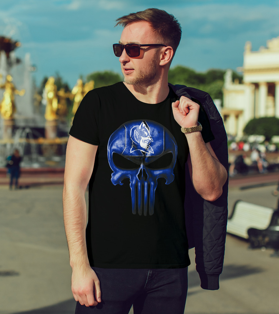 Skull Punisher Duke Blue Devils T-Shirt