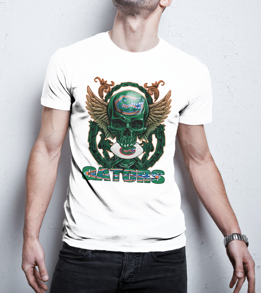 Gators Skullfb Winged Emblem Florida Gators T-Shirt