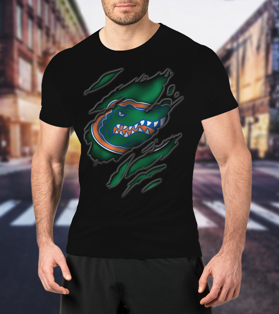 Torn Florida Gators Alligator Claw Marks T-Shirt