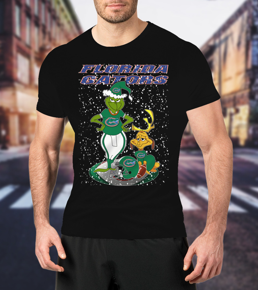 Florida Gators Grinchxmas Football Snow Scene T-Shirt