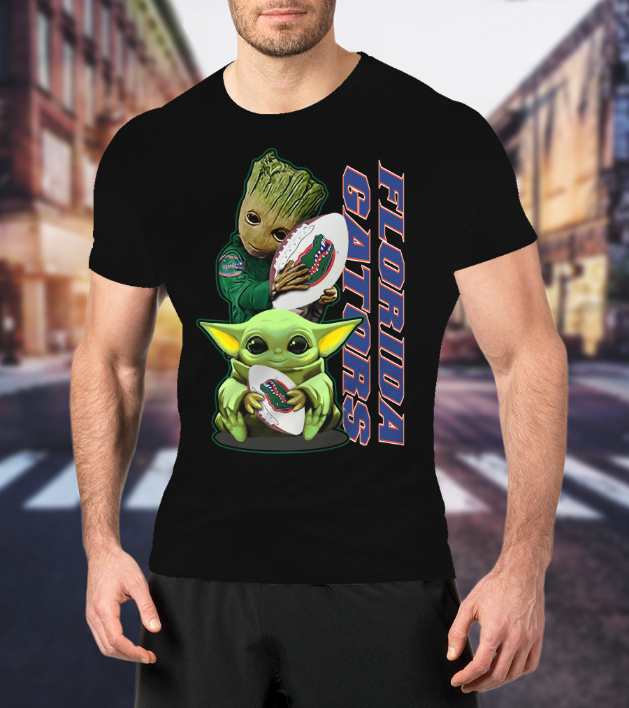 Florida Gators Grzd Yoda Groot Football T-Shirt