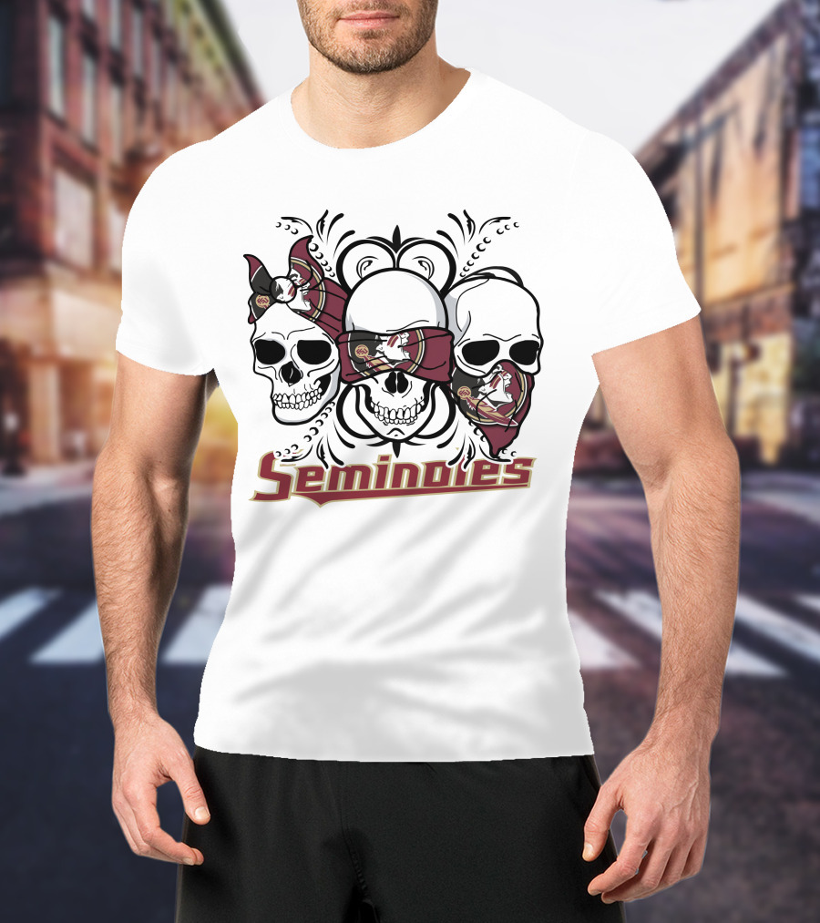 Seminoles 3 Skull Florida State T-Shirt