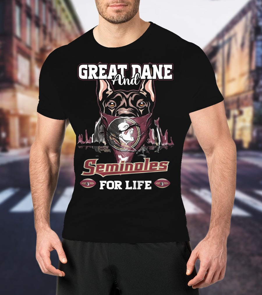 Great Dane And Seminoles For Life T-Shirt