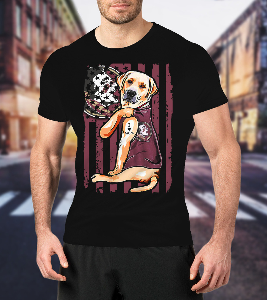I Love Mom Labrador Retriever Florida State Seminoles T-Shirt
