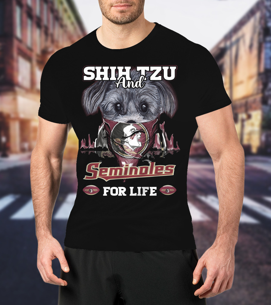 Shih Tzu And Seminoles For Life Florida State Seminoles T-Shirt