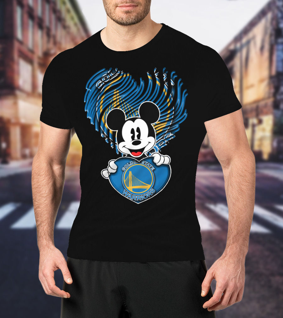 Mick V1 Golden State Warriors Heart T-Shirt