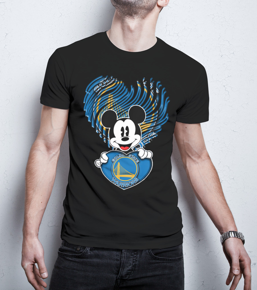 Mick V1 Golden State Warriors Heart T-Shirt