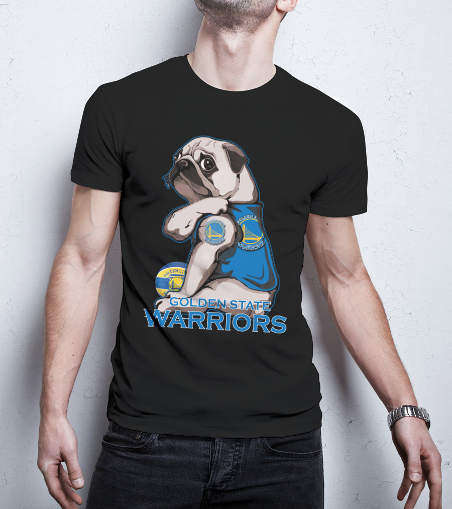 Pug Golden State Warriors Basketball Team Fan T-Shirt