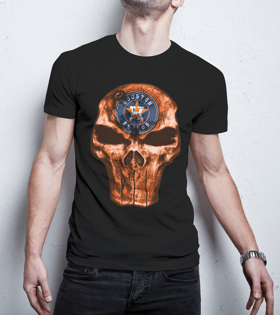 Houston Astros Skull T-Shirt