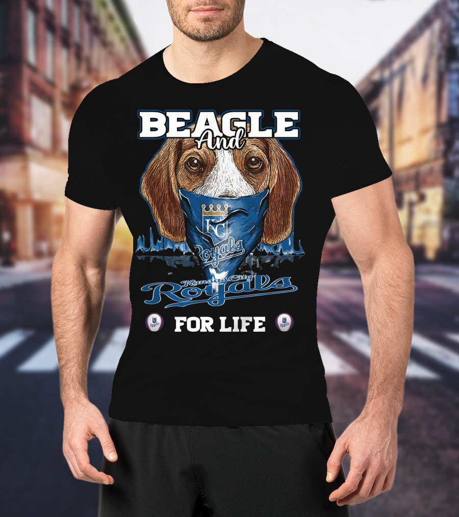 Beagle And Kansas City Royals For Life T-Shirt