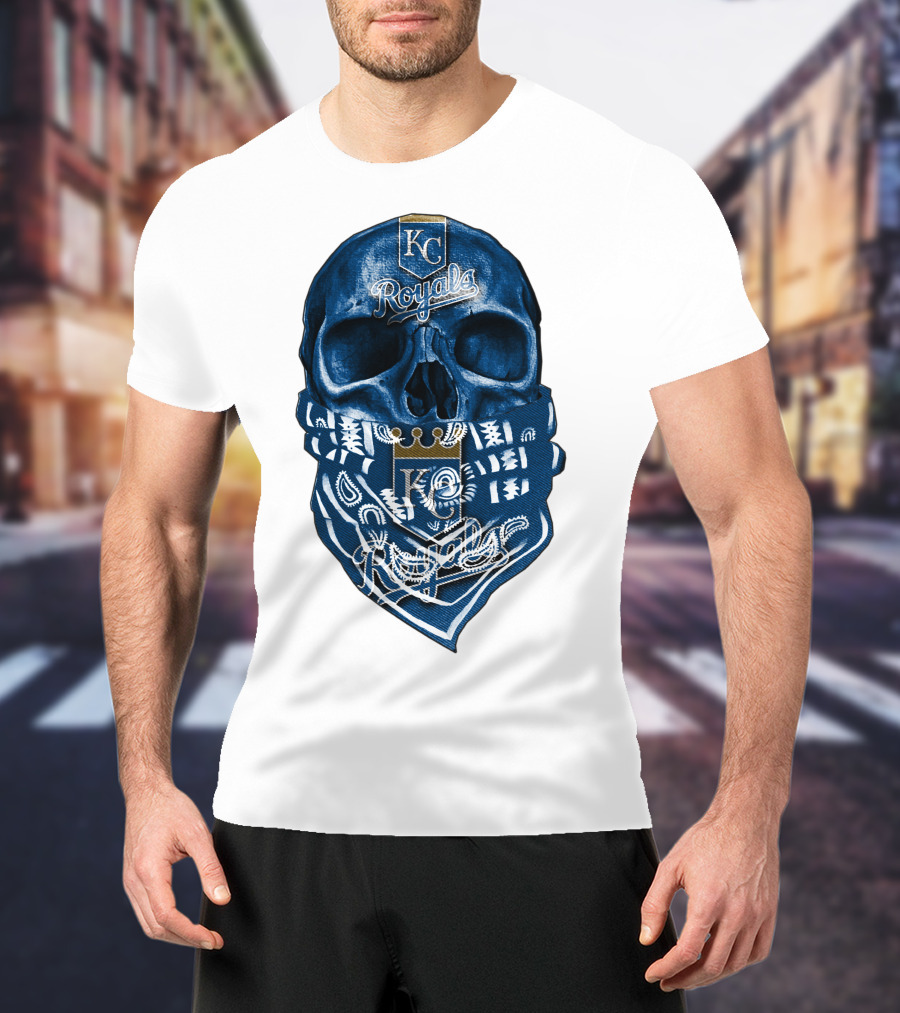 KC Royals Skull Bandana T-Shirt