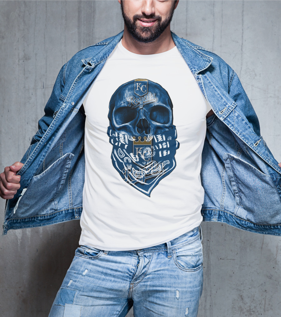 KC Royals Skull Bandana T-Shirt