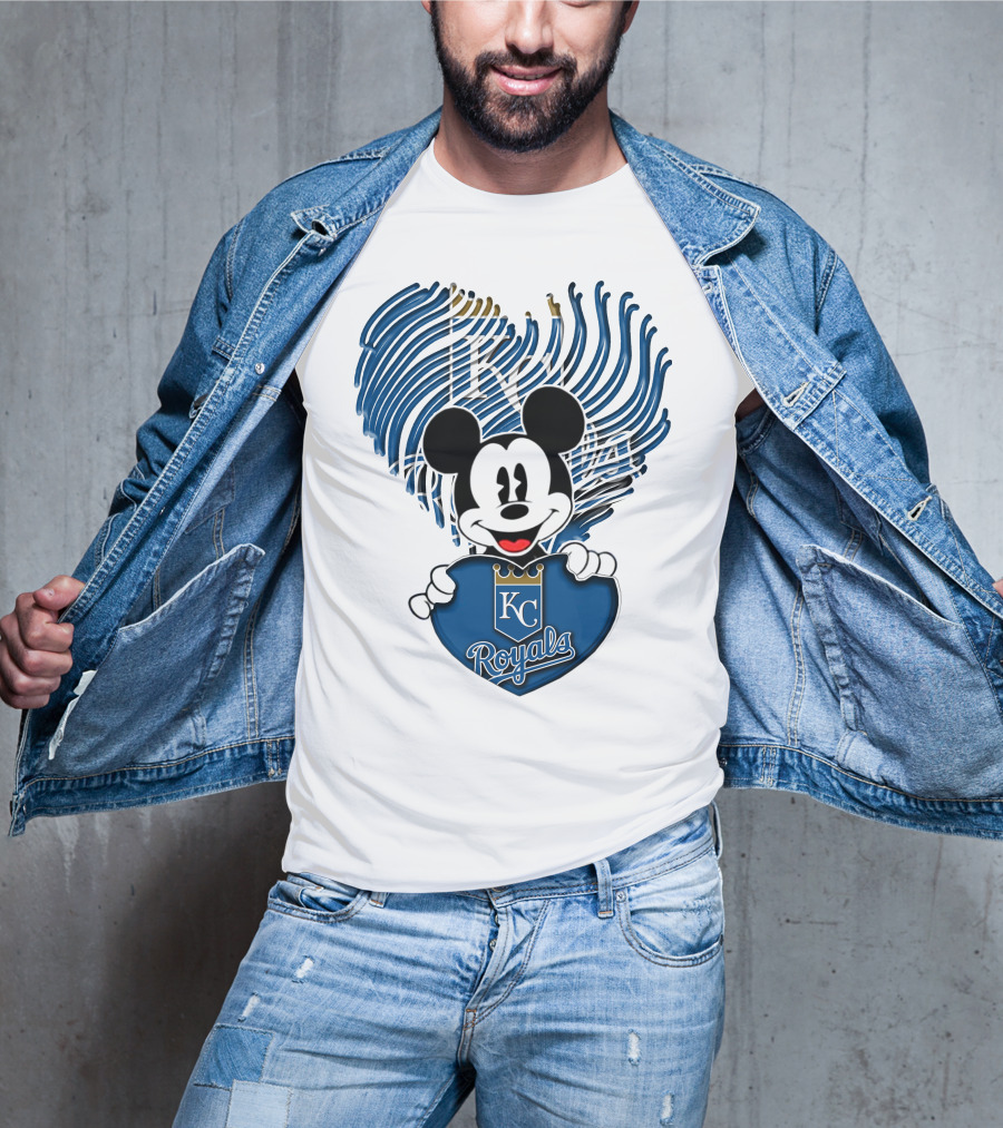 KC Royals Mickey Baseball T-Shirt