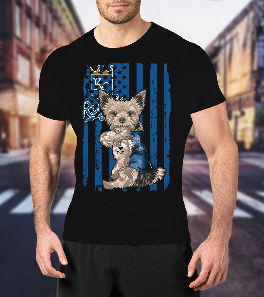 Yorkshire Terrier KC Royals I Love Mom T-Shirt