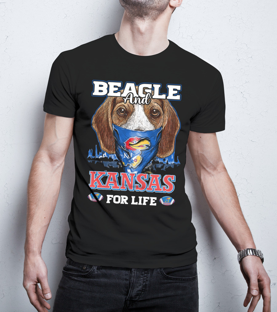 Beagle And Kansas Jayhawks For Life T-Shirt