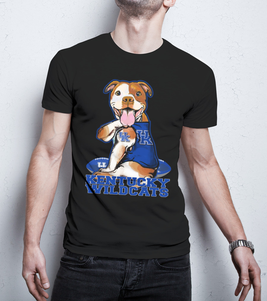 Kentucky Wildcats UK Pitbull Football Fan T-Shirt