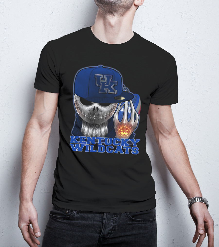 Kentucky Wildcats Jackskull Pumpkin Basketball Hat T-Shirt