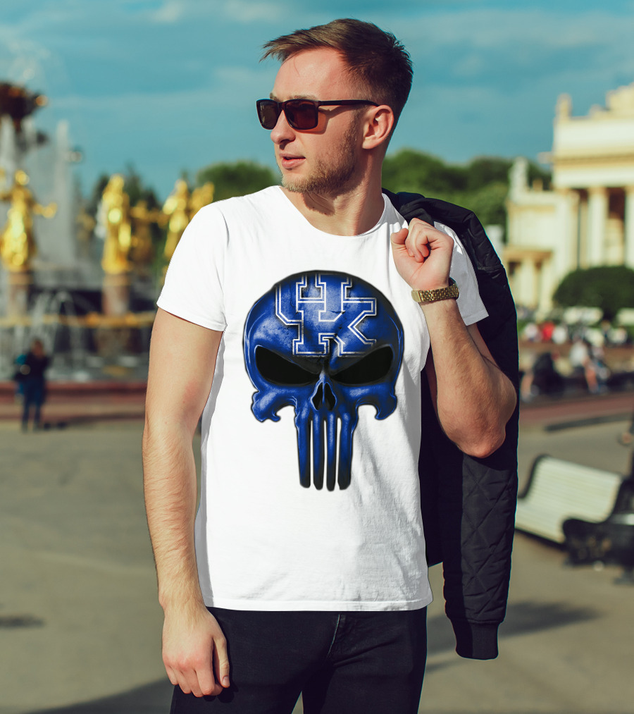 Kentucky Wildcats UK Blue Skull T-Shirt