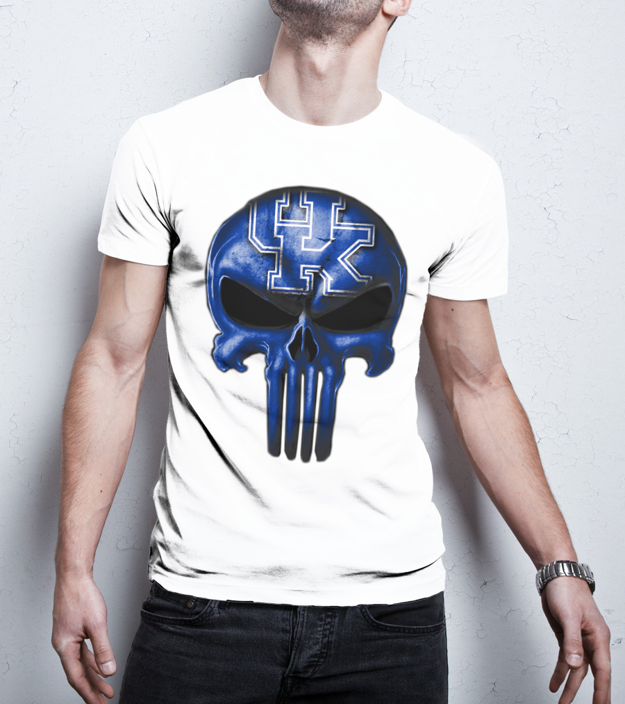 Kentucky Wildcats UK Blue Skull T-Shirt