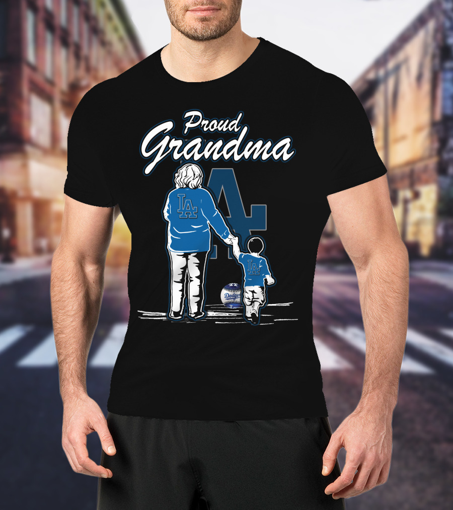 Proud Grandma LA Dodgers Fan With Child Team Spirit T-Shirt