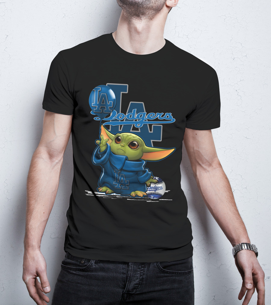 Yoda Dodgers LA Baseball Jedi Team Spirit T-Shirt
