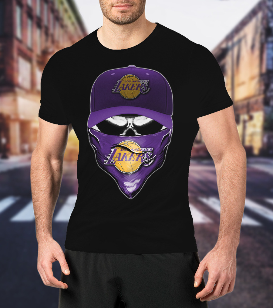 Los Angeles Lakers Skull Cap Bandana T-Shirt