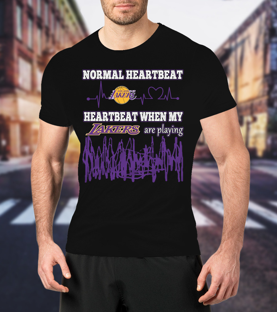 Normal Heartbeat Heartbeat When My Los Angeles Lakers Are Playing T-Shirt