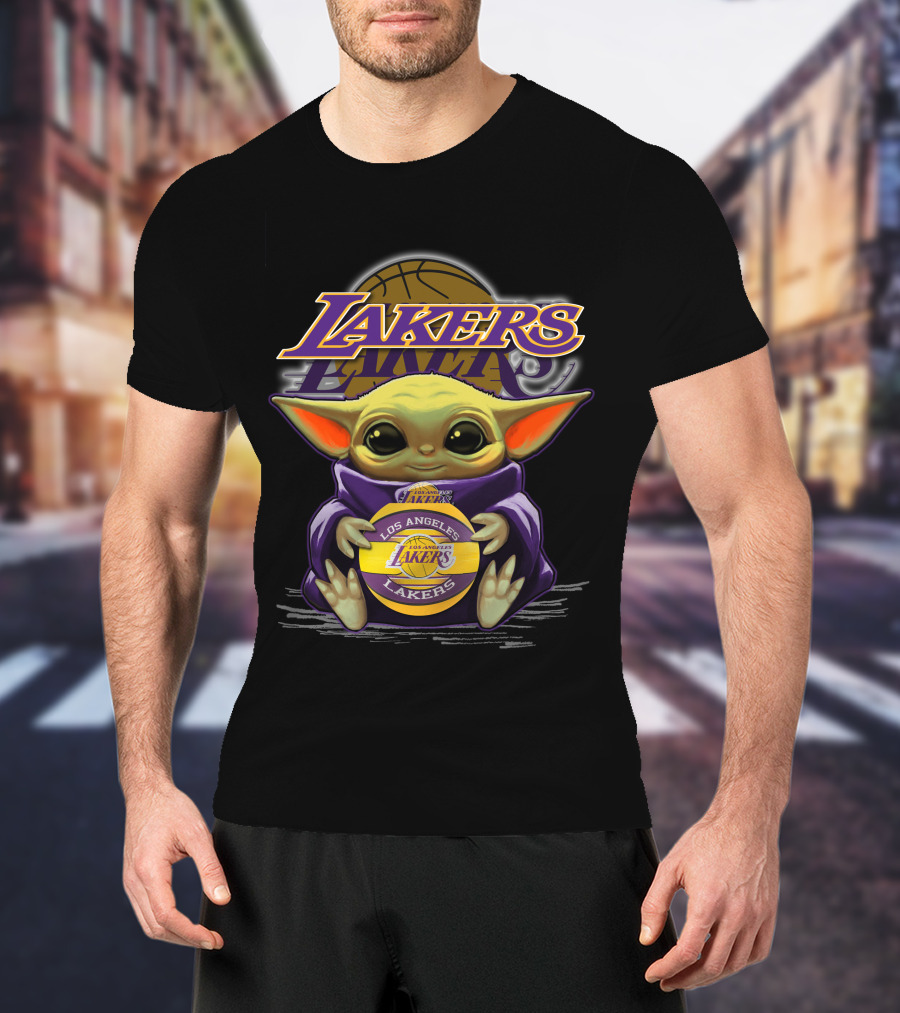 Los Angeles Lakers Yoda Crossover Basketball Fan T-Shirt