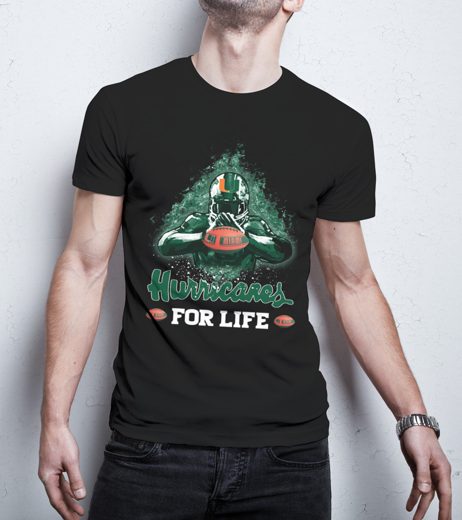 Hurricanes For Life Miami Football T-Shirt
