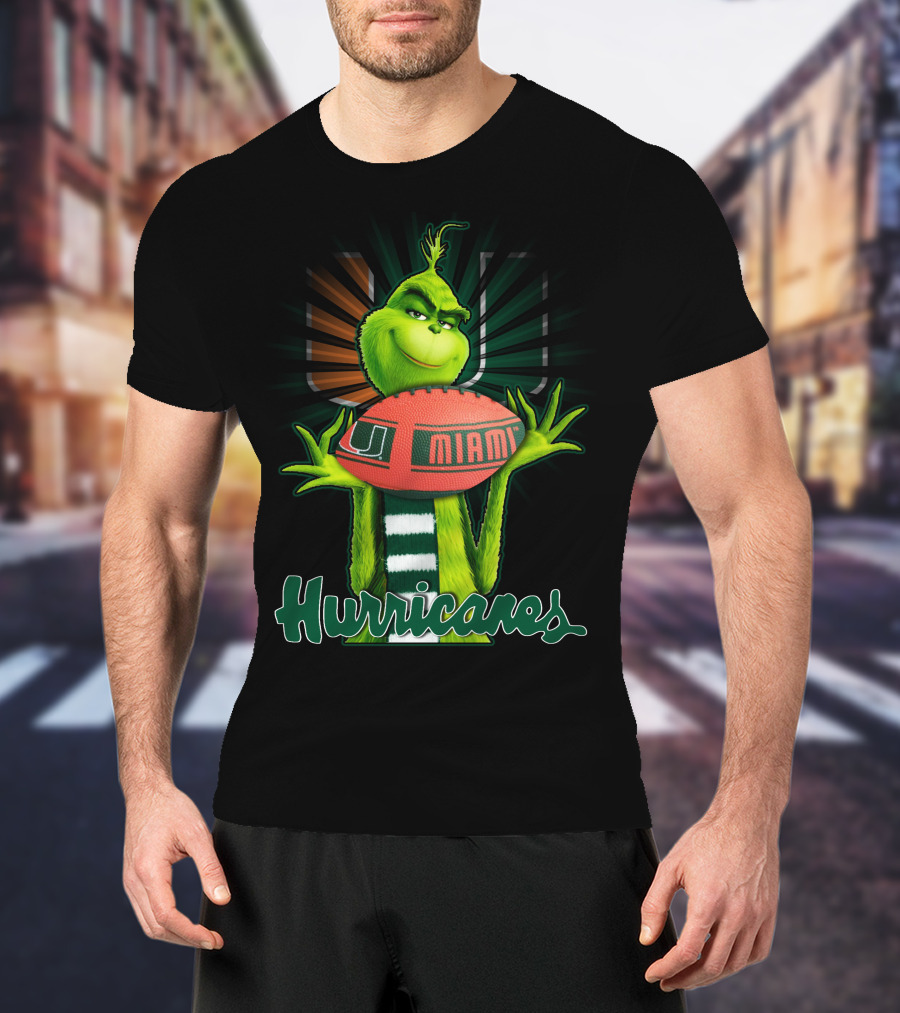 Grinch U Miami Hurricanes Football T-Shirt