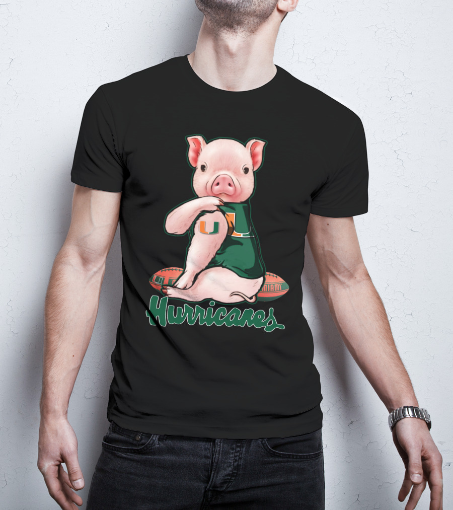 Hurricanes Pig Miami U Football T-Shirt
