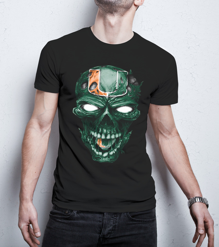 Miami Hurricanes Skull U T-Shirt
