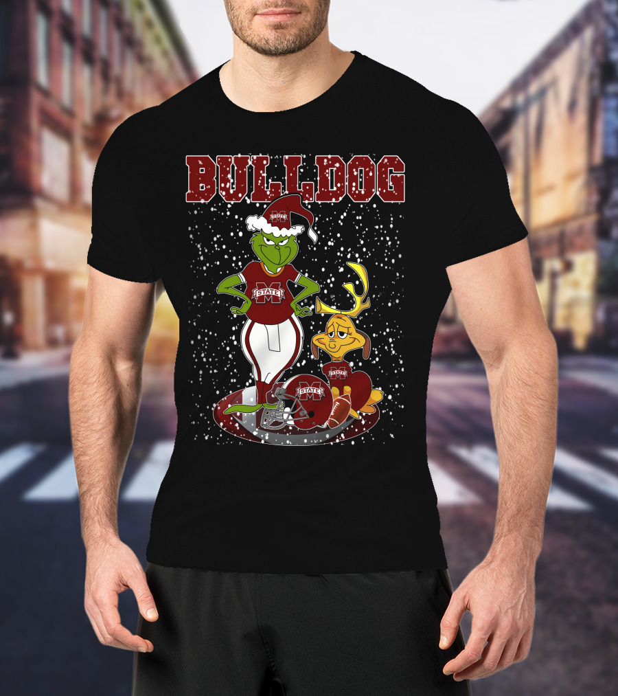 Grinchxmas Mississippi State Bulldog Football Holiday T-Shirt