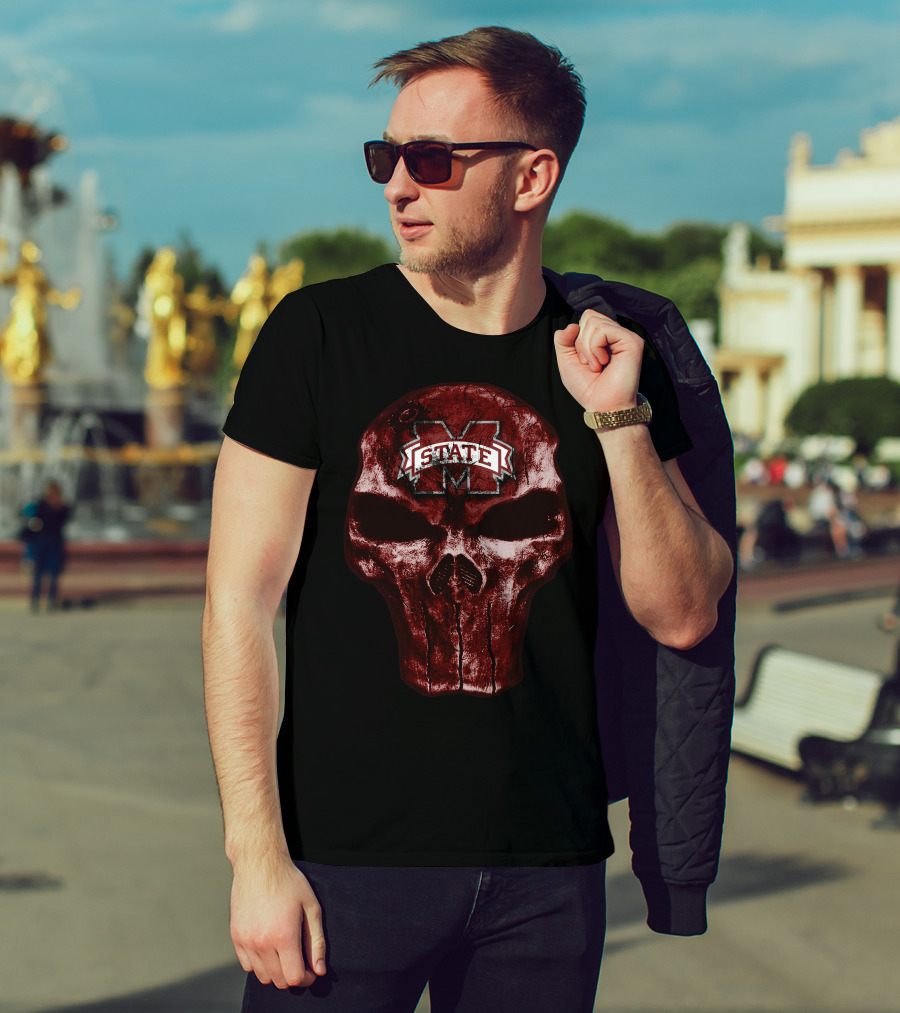 Skull Mississippi State Bulldogs M State T-Shirt