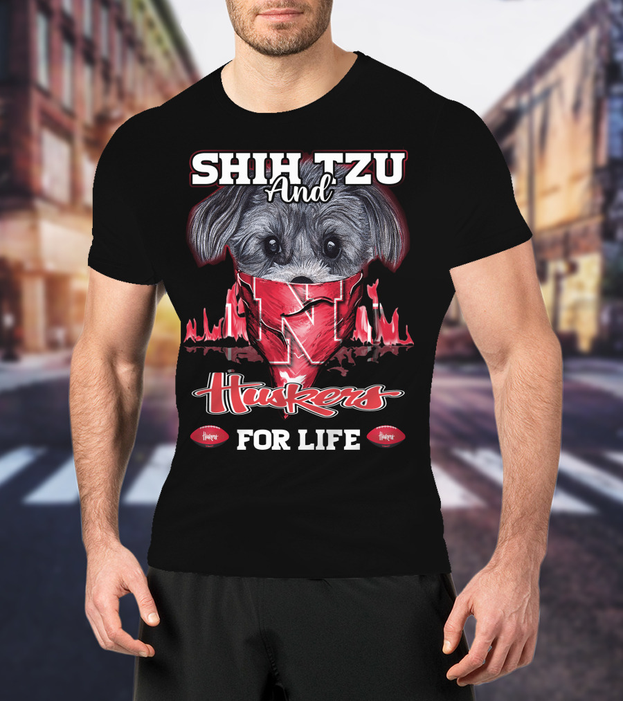 Shih Tzu And Huskers For Life T-Shirt