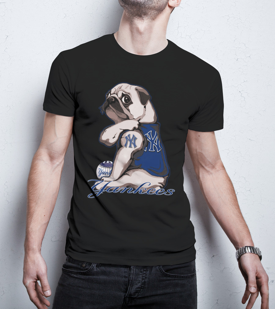 Pug Yankees Baseball T-Shirt