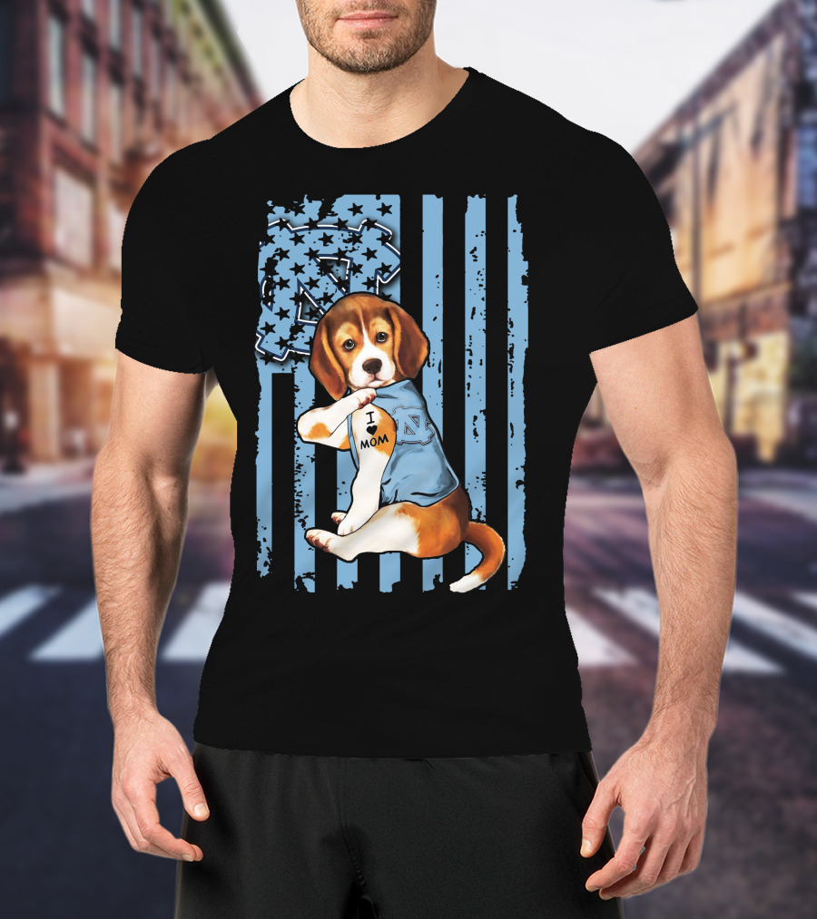 I ❤️ Mom Beagle North Carolina Tar Heels T-Shirt