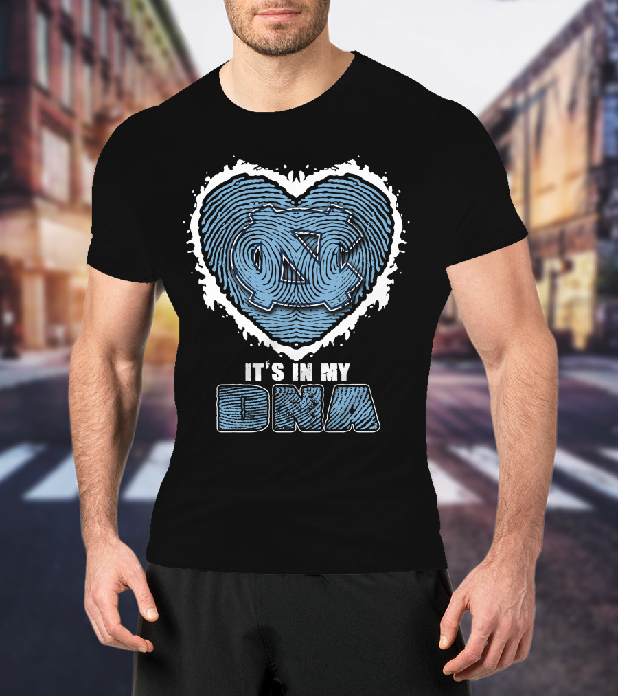 North Carolina Tar Heels It's In My DNA Heart T-Shirt