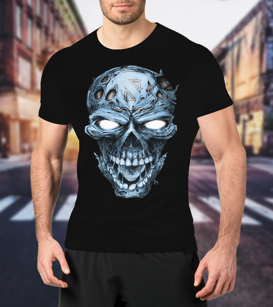 North Carolina Tar Heels Skull T-Shirt