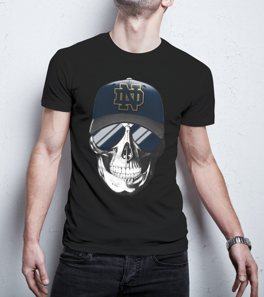 Skull With ND Logo Cap Notre Dame Fighting Irish T-Shirt