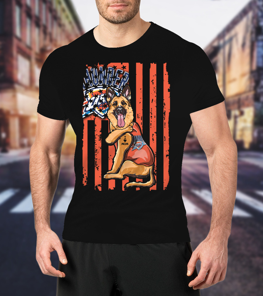 Thunder Oklahoma City Dog I Love Mom T-Shirt