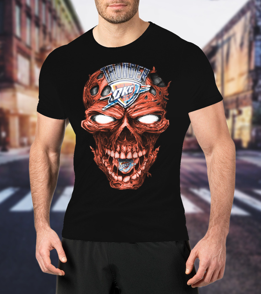 Oklahoma City Thunder Skull OKC Thunder T-Shirt