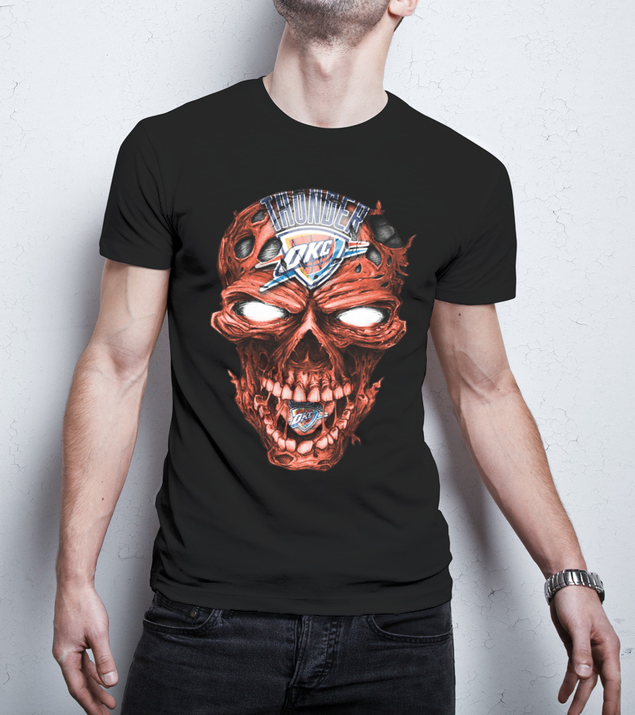 Oklahoma City Thunder Skull OKC Thunder T-Shirt