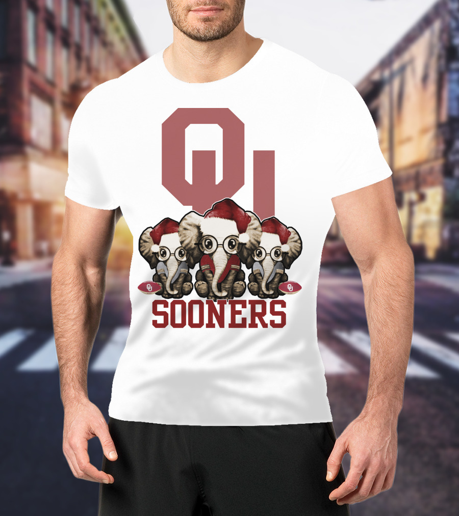 OU Sooners Elephants Christmas T-Shirt