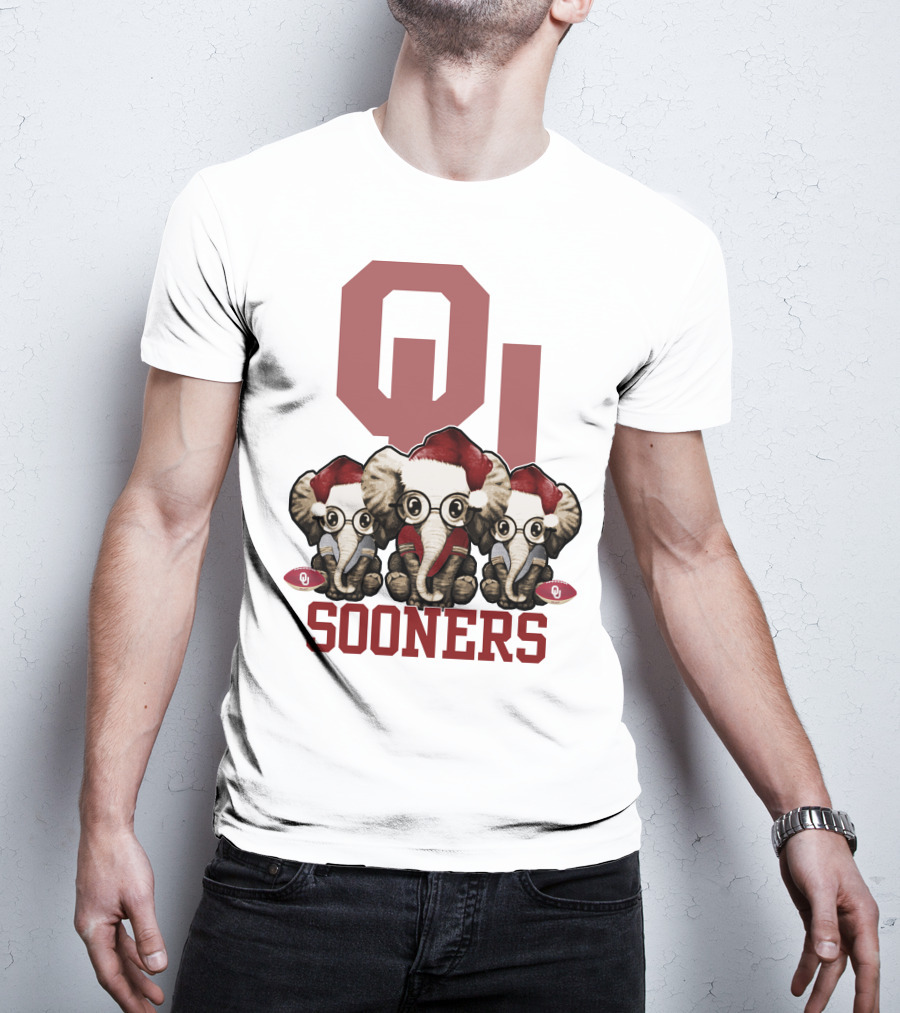 OU Sooners Elephants Christmas T-Shirt