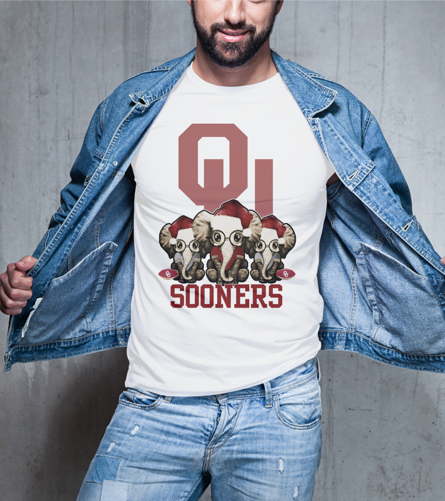 OU Sooners Elephants Christmas T-Shirt