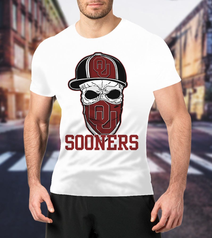 OU Sooners Skull Hat T-Shirt