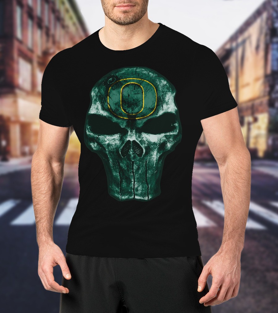 Skull Oregon Ducks T-Shirt