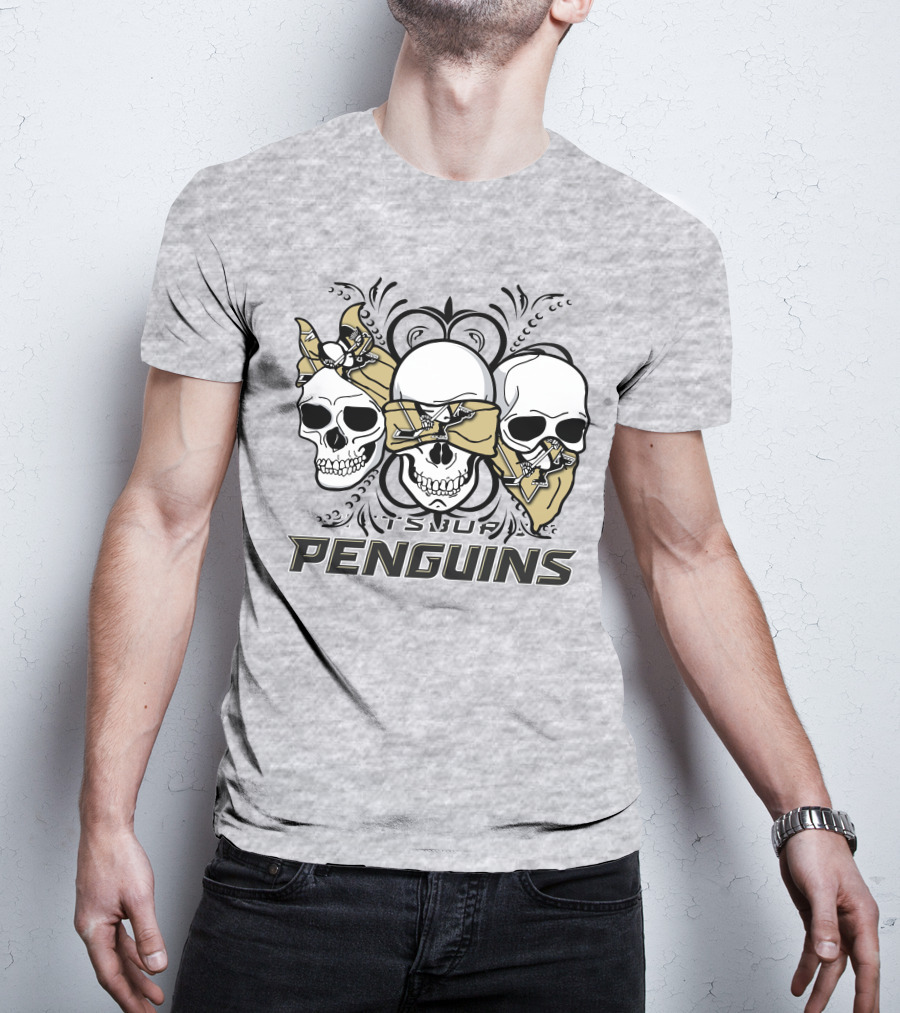 3 Skull Pittsburgh Penguins TSUF T-Shirt